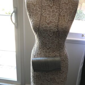 Silver evening bag new no tags